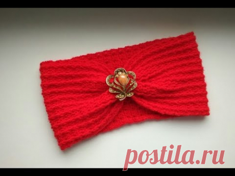 "Повязка чалма крючком для начинающих" (Headband turban crochet for beginners)