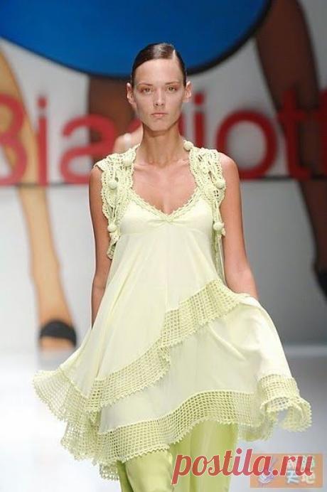 Идеи для комбинирования одежды с вязаным кружевом