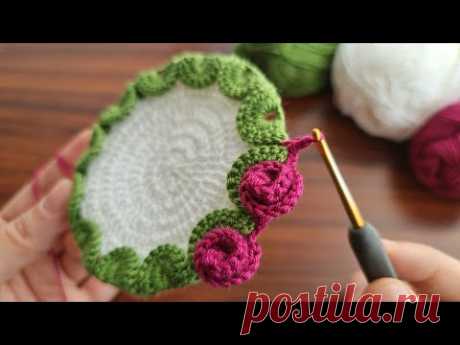 Very beautiful crochet knitting flower motif making - çok güzel tığ işi Örgü çiçek motif yapımı