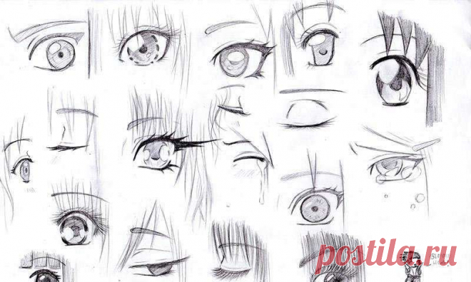 Аниме девушки с голубыми, красными, белыми, зелеными и карими глазами ⭐ Забавник