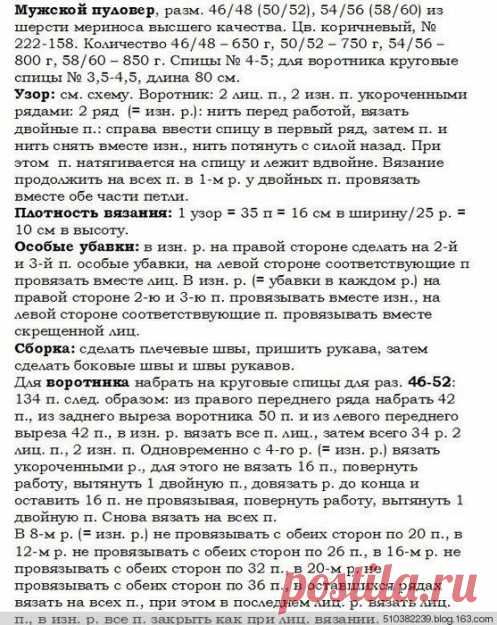 Мужской вязаный пуловер