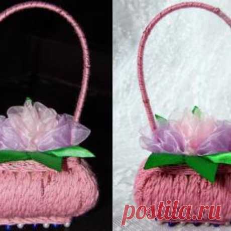 Корзинка из мыла и лент