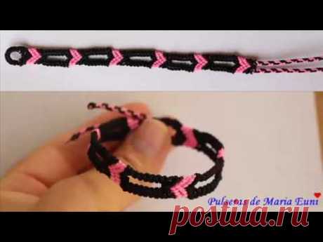 Pulsera hecha con tan solo DOS tipos de NUDOS || HILO MACRAMÉ ||