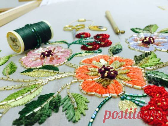 Люневильская вышивка: материалы и технология