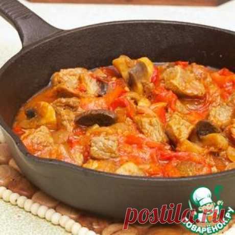 Гуляш из говядины с грибами - кулинарный рецепт