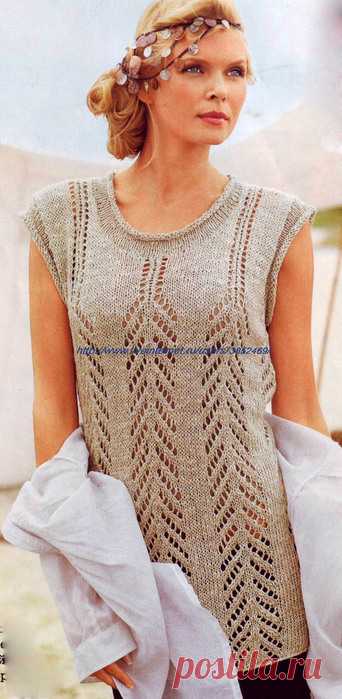 Туника из серой меланжевой пряжи