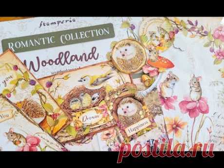 Огляд скрап колекції &quot;Woodland&quot; Stamperia