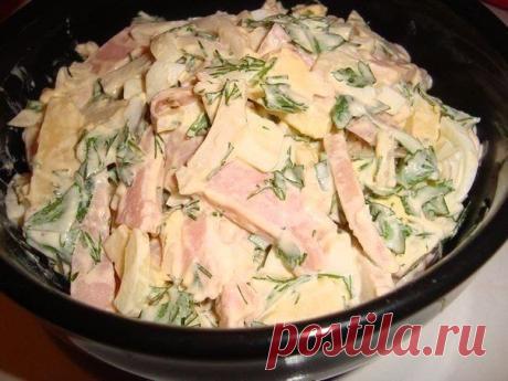 шеф-повар Одноклассники: Вкусный салат с ветчиной и сыром