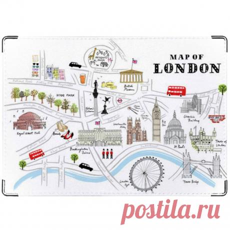 Обложка для паспорта London Map