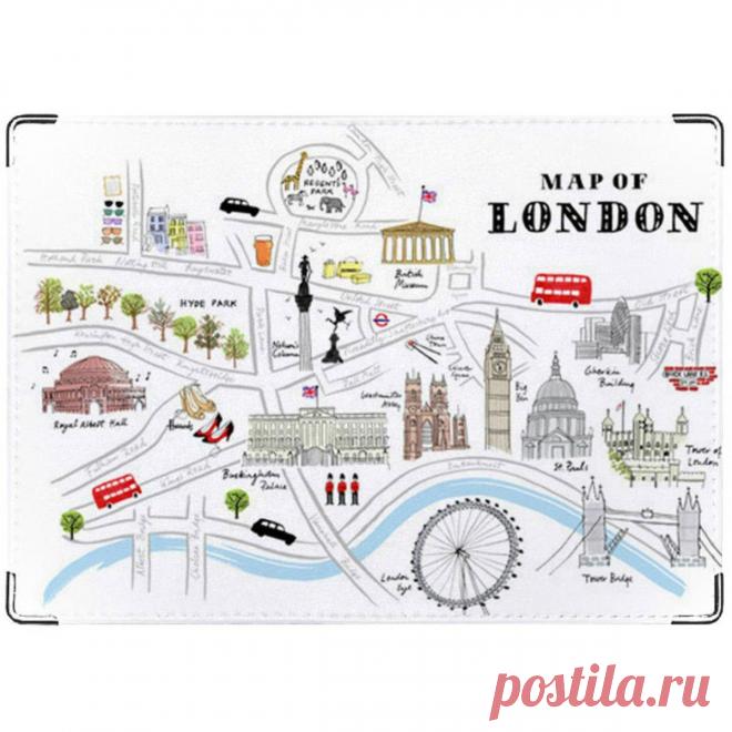 Обложка для паспорта London Map