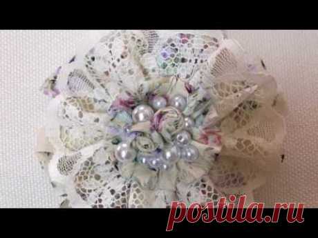 How to make country shabby chic flowers TUTORIAL