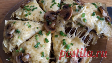Закусочный Блинный Торт с Грибами! Вкусный и Нежный РЕЦЕПТ!