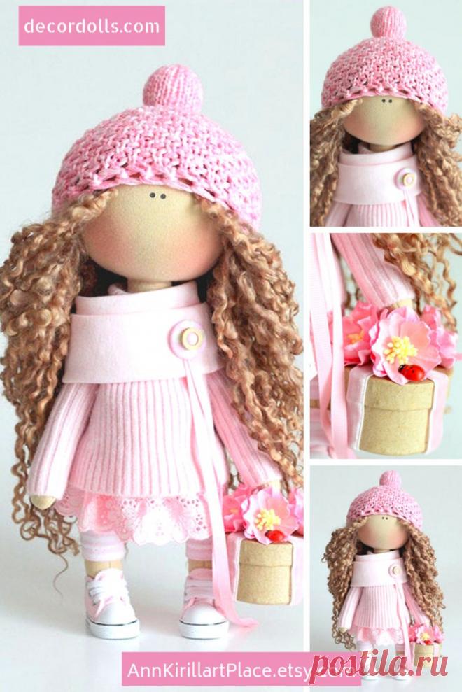 Textile doll Handmade doll Fabric doll Tilda doll Rose doll | Etsy