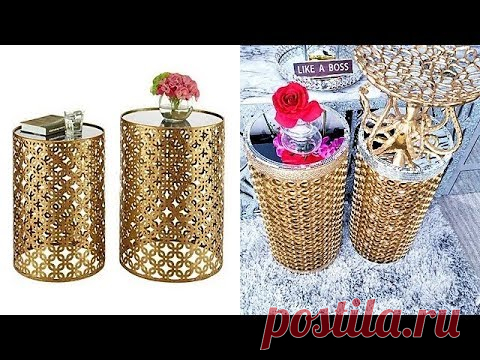 HOW TO USE CAR TIRE RUBBERS TO MAKE SIDE TABLES FOR LESS - QUICK AND EASY GIFT IDEAS!