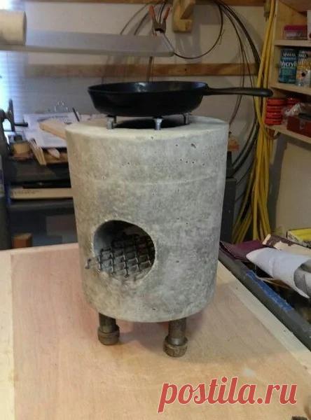 Делаем самую простую буржуйку из бетона для дачи | Журнал 