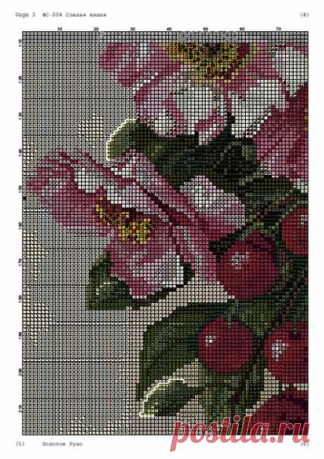 Простые цветы крестиком. Вышитые крестиком цветы. | Домоводство для всей семьи.