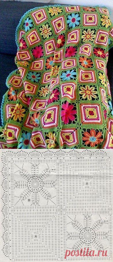 ЧУДО-ПЛЕД ИЗ ОСТАТКОВ НИТОК