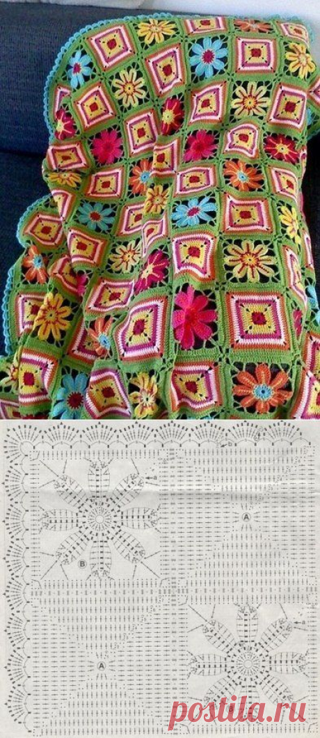 ЧУДО-ПЛЕД ИЗ ОСТАТКОВ НИТОК