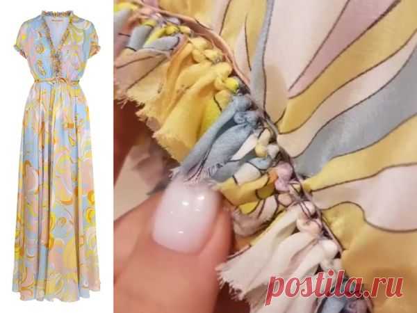 Декор-рюш из лоскутков EMILIO PUCCI. МК