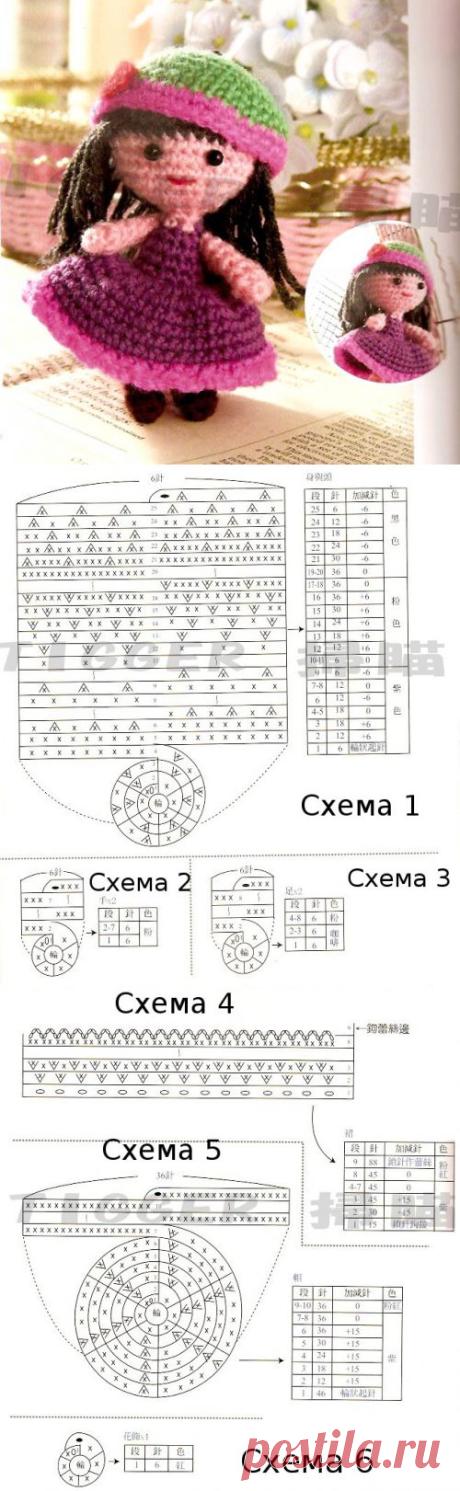 Вяжем куколку модницу