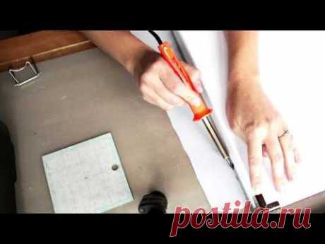 Обработка края тонких тканей паяльником.