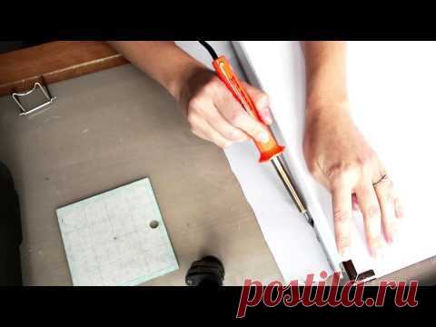 Обработка края тонких тканей паяльником.