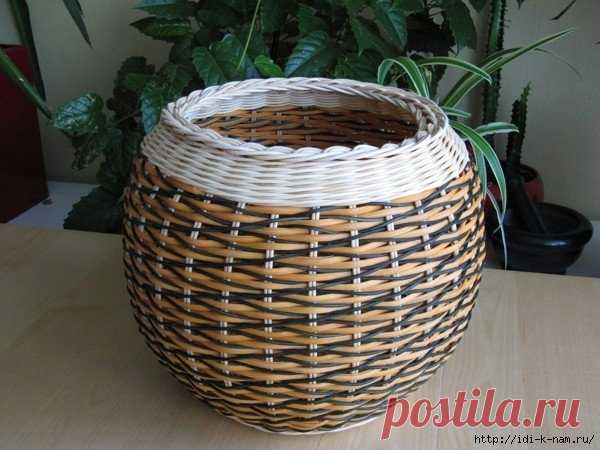 Красивый узор вазы для плетения из газетных трубочек. мастер - класс