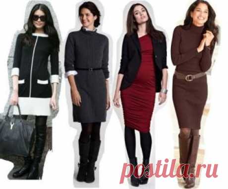 С чем носить платья зимой - как создать зимний образ