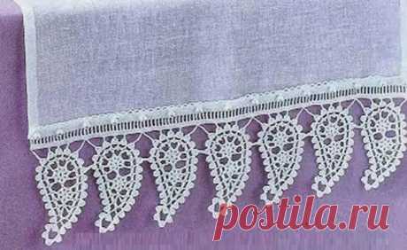 Красивая кайма крючком - схемы - Сам себе мастер - Медиаплатформа МирТесен