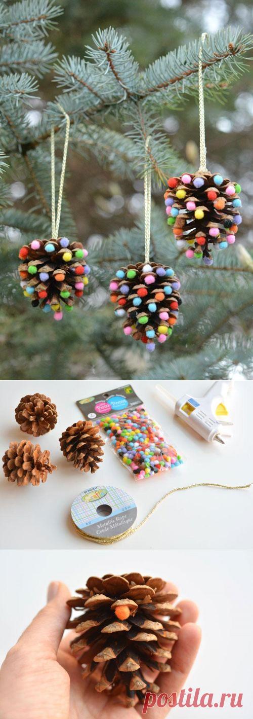 Нарядные шишки на елку! (мастер-класс) - Новый год - Женский Мир