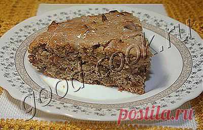 Хорошая кухня - постный пирог с орехами и сушеными яблоками. Кулинарная книга рецептов. Салаты, выпечка.