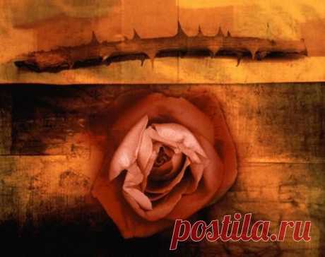 I loved the rose without thorns...
Poem by Komitas

I loved the rose without thorns,
I saw a white rose without thorns,
Pressed it to my breast as ornament,
Alas, it had no perfume,
My heart was torn asunder:

I saw a red rose covered with thorns,
Woe is me, it pierced my hand,
Blood flowed from the rose evermore,
Its powerful scent consumed my senses:


Photo: Painting of Komitas Vardap