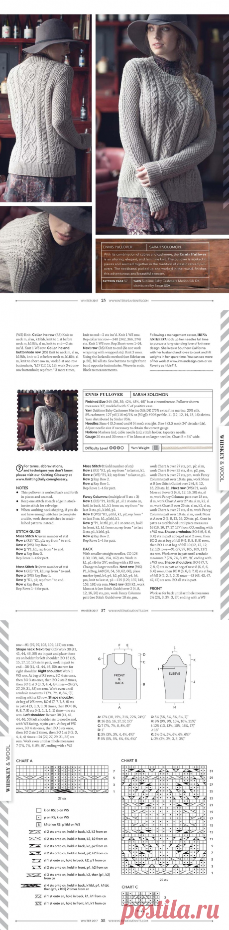 Пуловеры с аранами