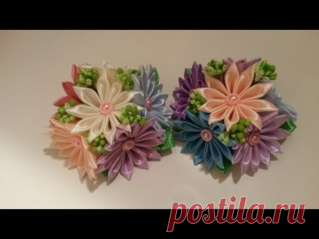 DIY Повторный МК НОВЫЙ ЛЕПЕСТОК сбор цветка заколка