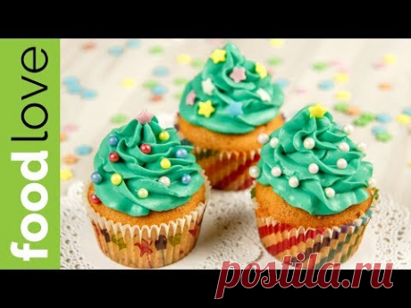 Новогодние ВАНИЛЬНЫЕ КАПКЕЙКИ. Крем чиз  | Новогодние рецепты | FoodLove