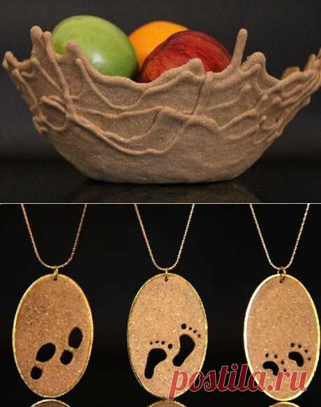 Посуда из песка. Декоративные чаши Sand Bowl от Leetal Rivlin.