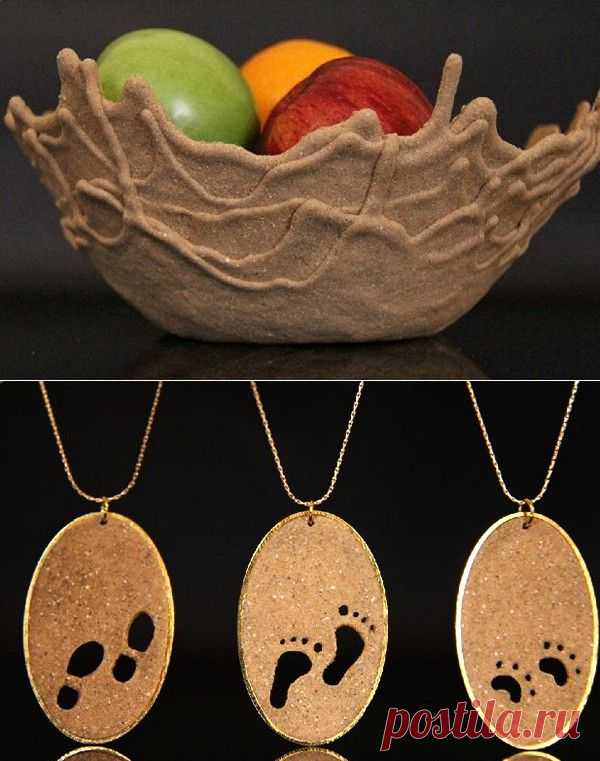 Посуда из песка. Декоративные чаши Sand Bowl от Leetal Rivlin.