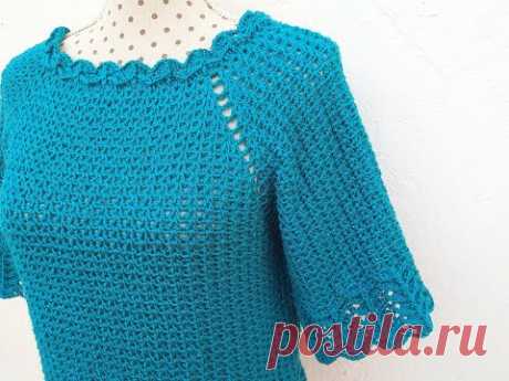 CROCHET BLOUSE OR SWEATER VERY EASY WITH GRAPHICS ON THE VIDEO