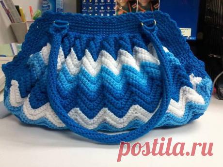Сумка узором зигзаг - Все в ажуре... (вязание крючком) - Страна Мам