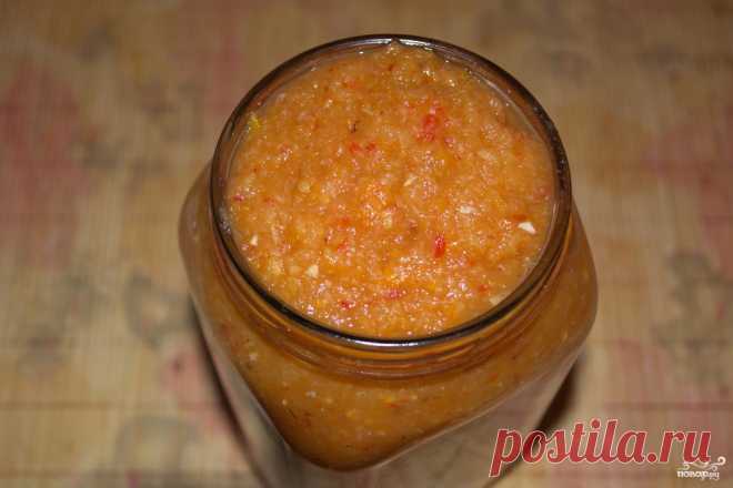 Аджика из кабачка и ябок - пошаговый кулинарный рецепт с фото на Повар.ру