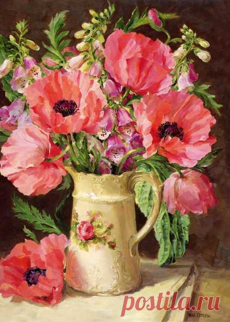 Много,много цветов... Anne Cotterill (British, 1933-2010).