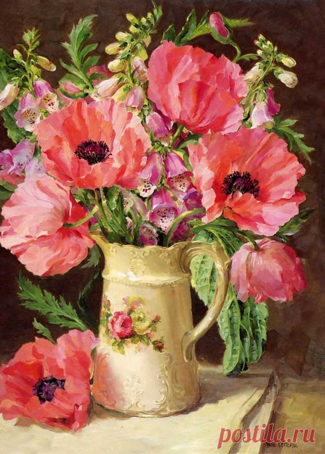 Много,много цветов... Anne Cotterill (British, 1933-2010).