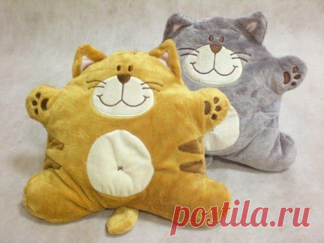(2) Море идей - рукоделие, декор дома, поделки и hand made. Милые подушечки-кошечки для тех, кто любит пушистиков, но не может их завести