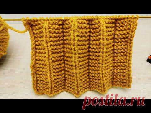 Узоры спицами / Узор Плиссе спицами / КРАСИВЫЙ И НЕЖНЫЙ УЗОР СПИЦАМИ /