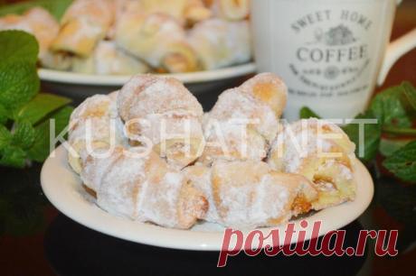 Рогалики из песочного теста с повидлом. Пошаговый рецепт с фото - Кушать нет