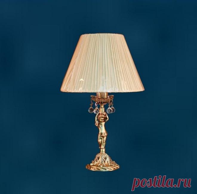Настольная лампа с абажуром из ткани «Адемус» – латунь/текстиль купить по цене 13 800 руб. в Москве — интернет магазин chudo-magazin.ru
