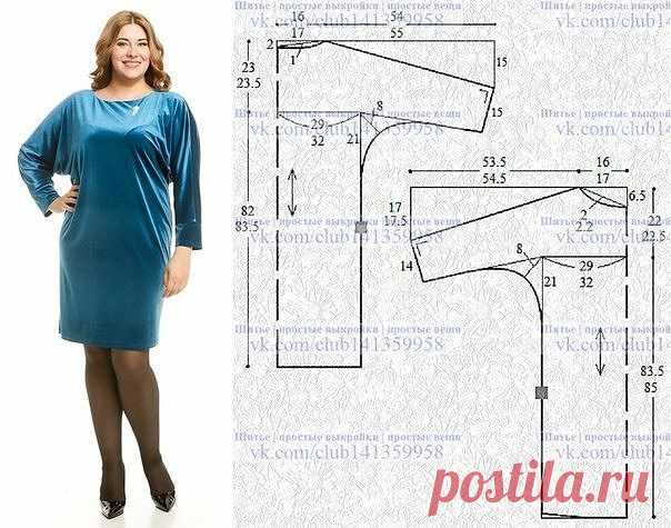 Платье прямого силуэта с рукавами "летучая мышь", выкройка на размеры 46/48 и 52/54 (рос.)
#выкройки #шитье #моделирование #простыевыкройки #простыевещи #шитье #платье #летучаямышь #платьедляполных #простойкрой #бесплатныевыкройки