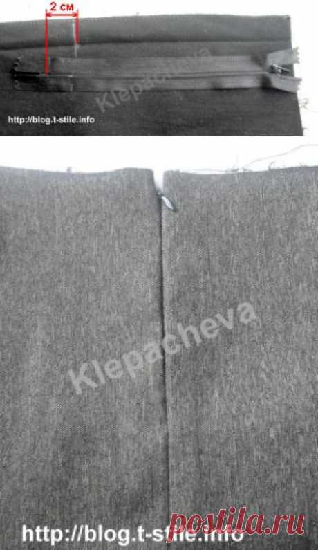 Блог &quot;О шитье&amp;#8230;&quot;  &amp;raquo; Втачивание потайной застежки-молнии