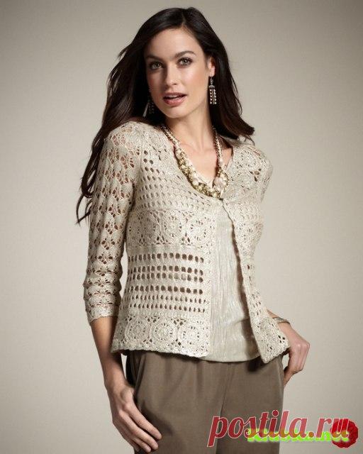 ЖАКЕТ КРЮЧКОМ,