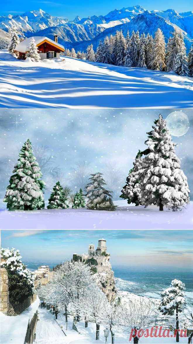 Красивые зимние фото_обои на раб.стол.